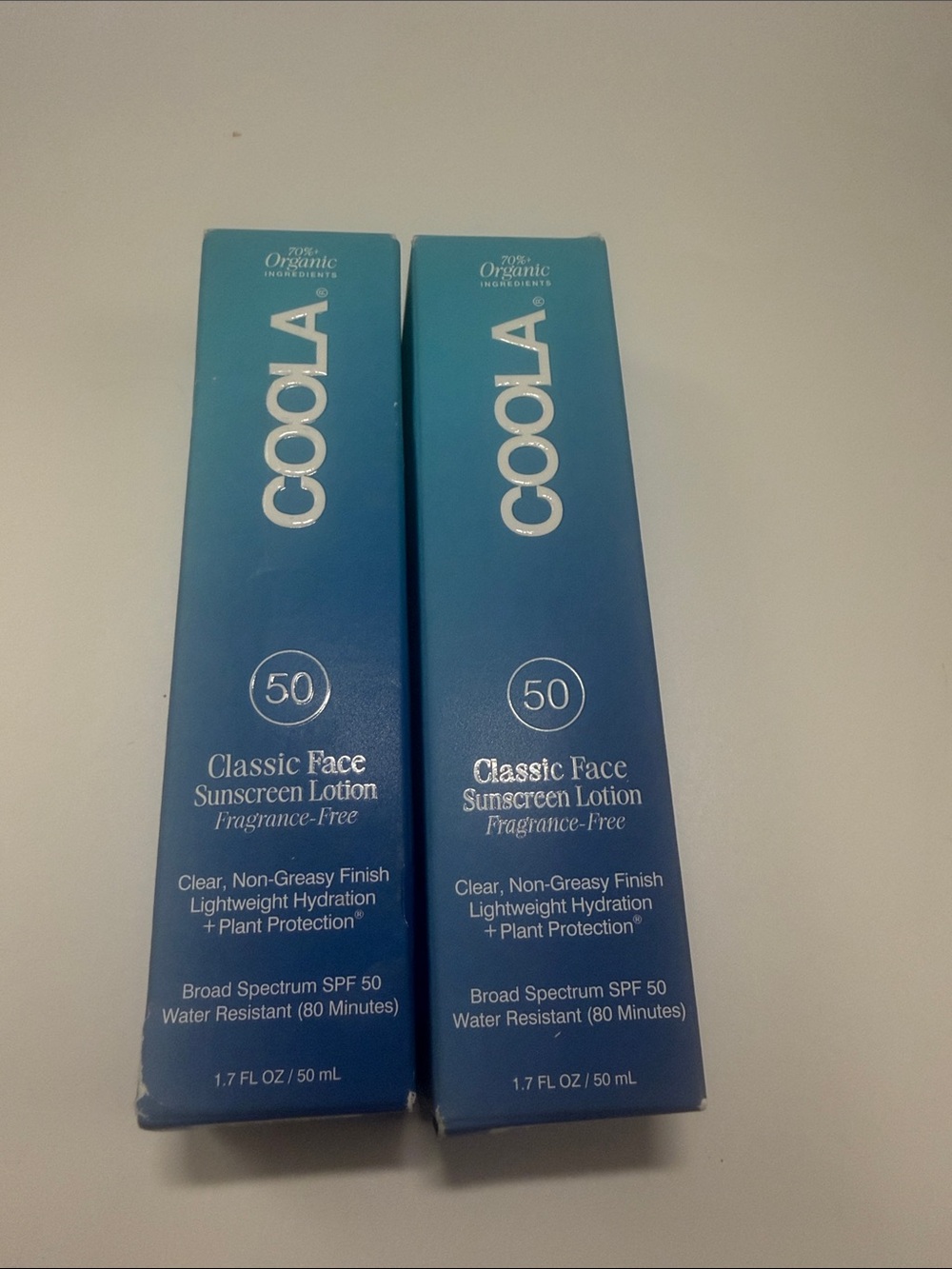 COOLA Organic Face Sunscreen SPF 50 Fragrance Free 1.7 fl oz Exp12/27 Brand New2